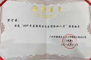 平博（中国）集团CEO罗宁弟荣膺番禺区杰出产业人才奖